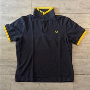 Fred Perry Black and Yellow Polo Shirt Classic Design